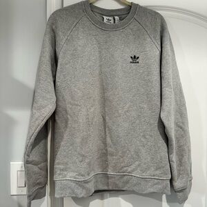 Adidas Men's Heather Gray Crewneck Sweater